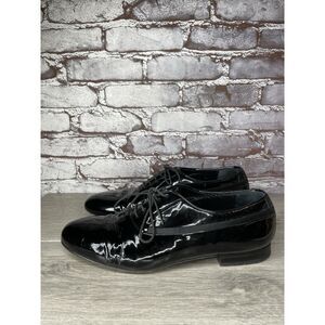 Mezlan Broadway Black Patent Leather Tuxedo Oxfords Dress Shoes Men Sz 11M US/44
